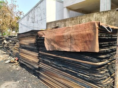 Fire Damaged Stock of Plywood 12 mm